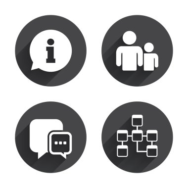 Bilgi, iletişim Icons set