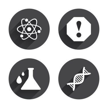 Dikkat ve Dna simgeler.