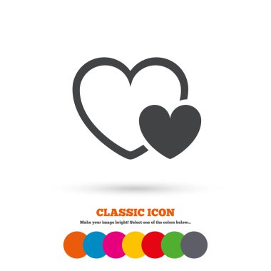 Hearts, love sign icon.