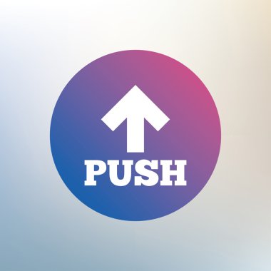 İtme işareti simgesi.