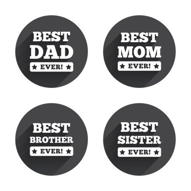 En iyi anne. Baba, kardeş, kardeş simgeler.