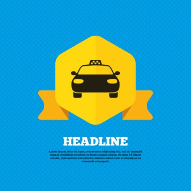 Taksi araba işareti simgesi.