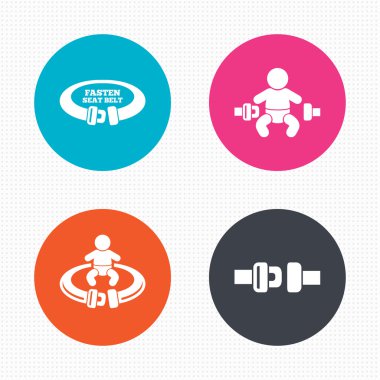 Child safety , fasten belt icon