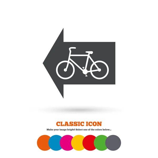 Bicycle path, trail icon — Stock Vector