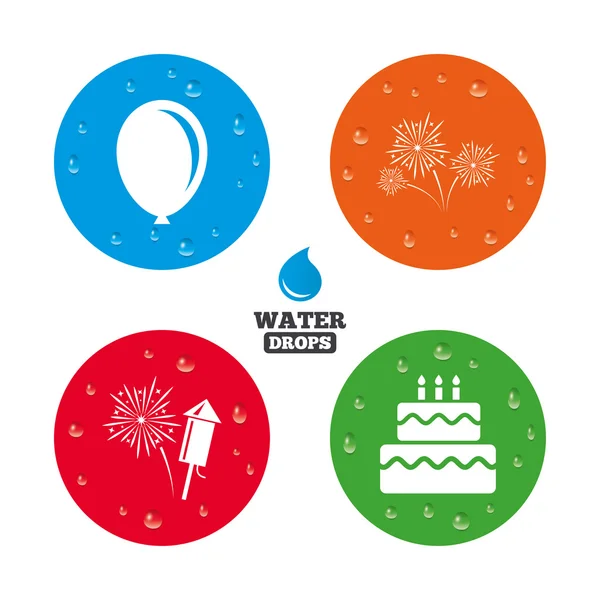 Birthday party icons. — Stock Vector