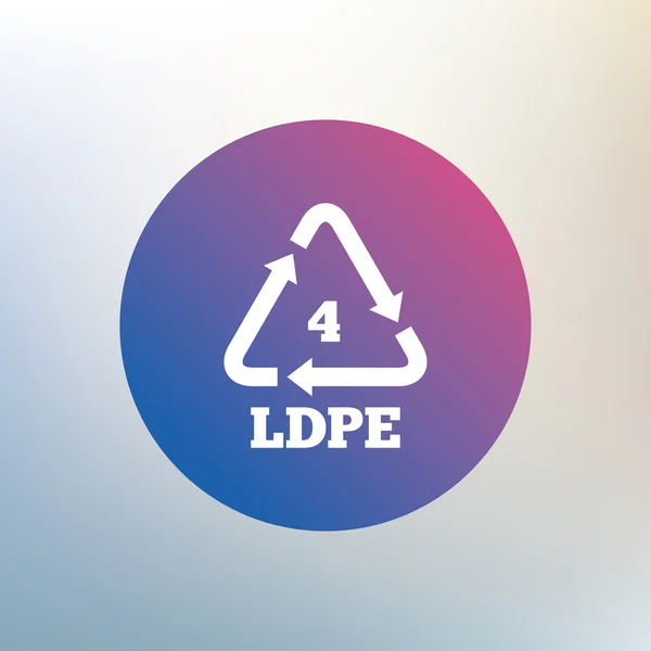 Ld-pe 4, recycle, packaging icon — Wektor stockowy