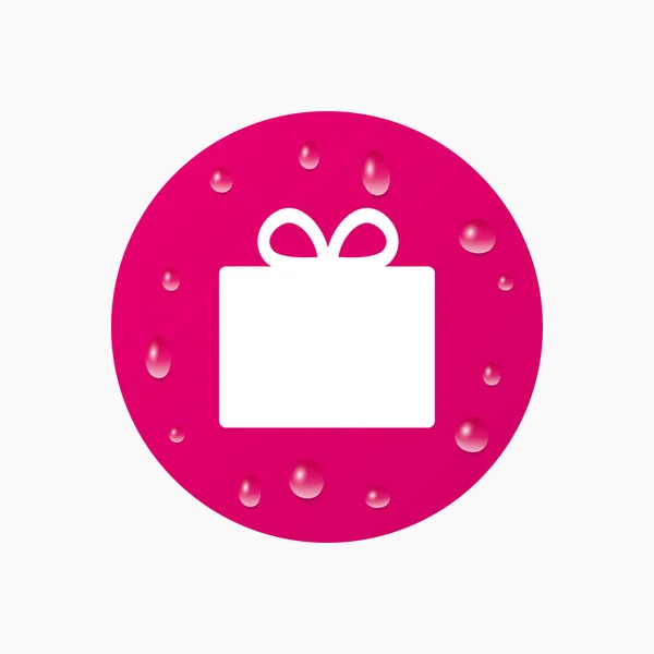 Gift box sign icon. — Stock Vector