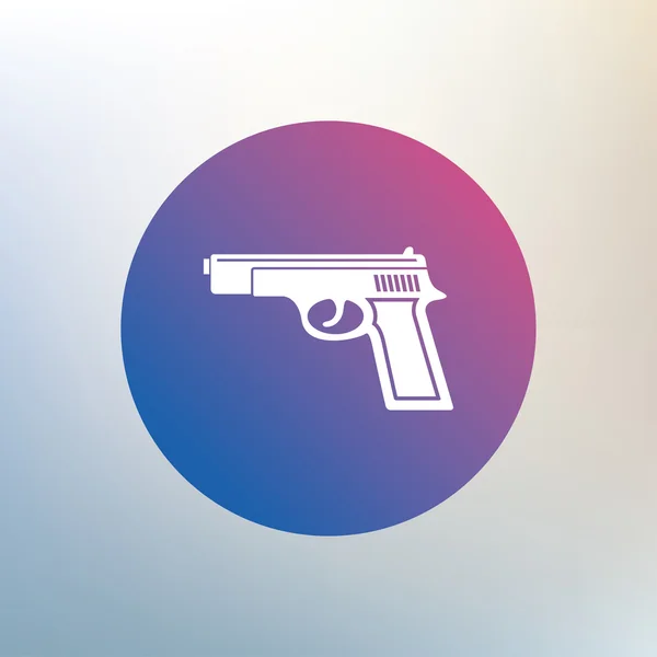 Signo de pistola icono . — Vector de stock