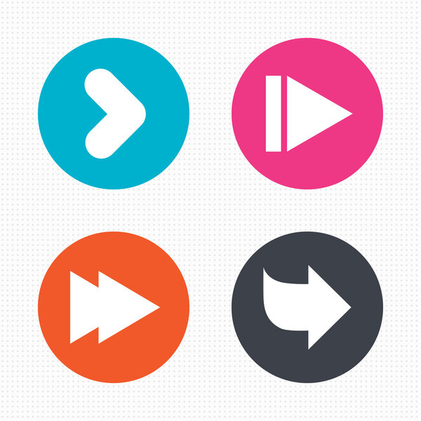 Arrow icons. Next navigation signs