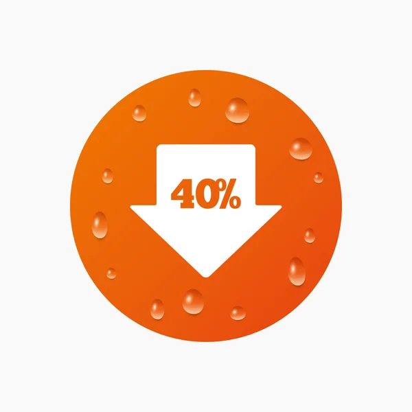 40 percent sale arrow — Stock Vector