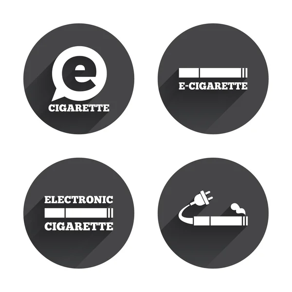 E-cigarette, icônes fumeur — Image vectorielle