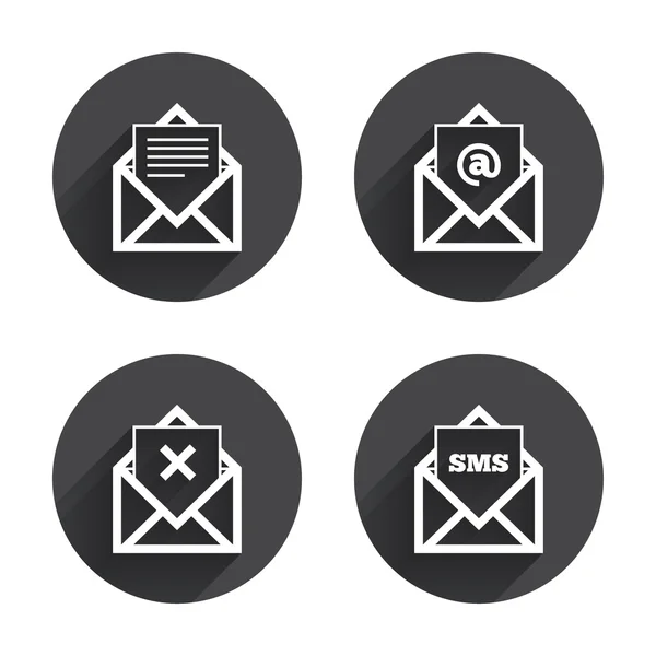 Mail,  envelope, message icons set — Stockový vektor