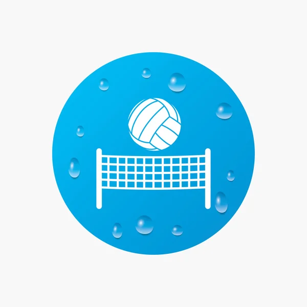 Icône balle filet de volley . — Image vectorielle