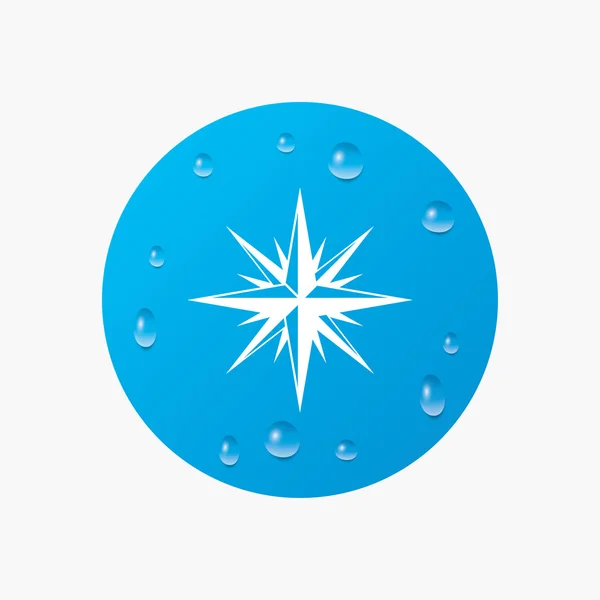 Bússola, windrose, ícone de navegação — Vetor de Stock