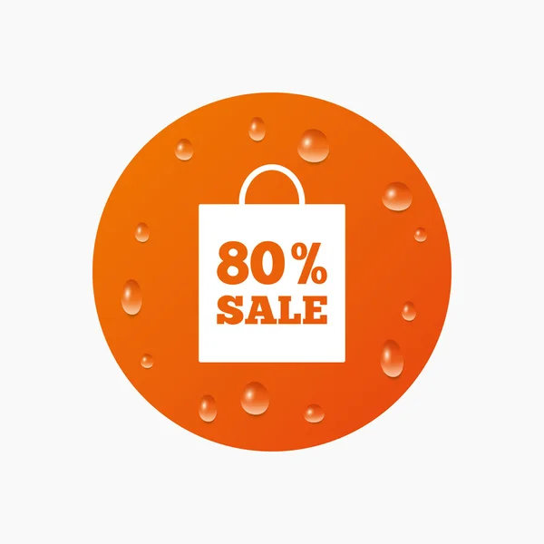 80 percent sale bag — Stock Vector