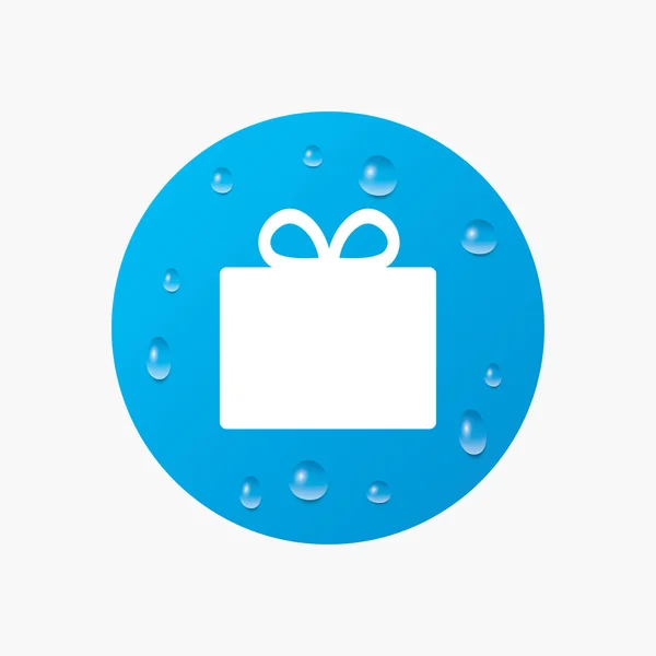 Gift box sign icon. — Stock Vector