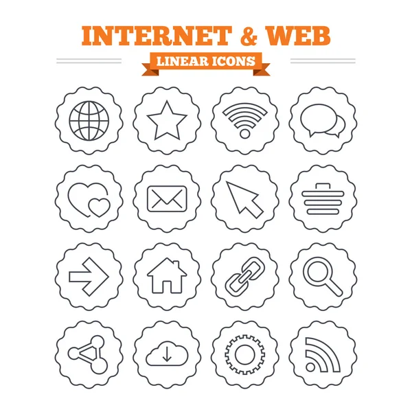 Conjunto de iconos de Internet y Web . — Vector de stock
