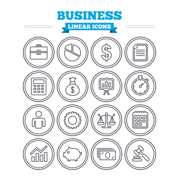 Business, finance icons set.