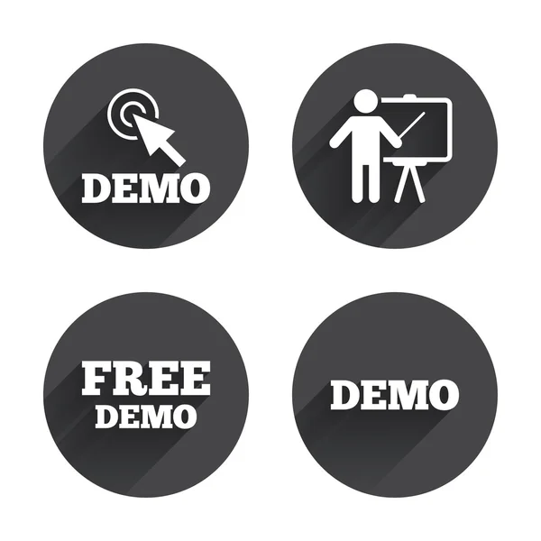 Demo, presentation,   cursor icon. — Stock Vector