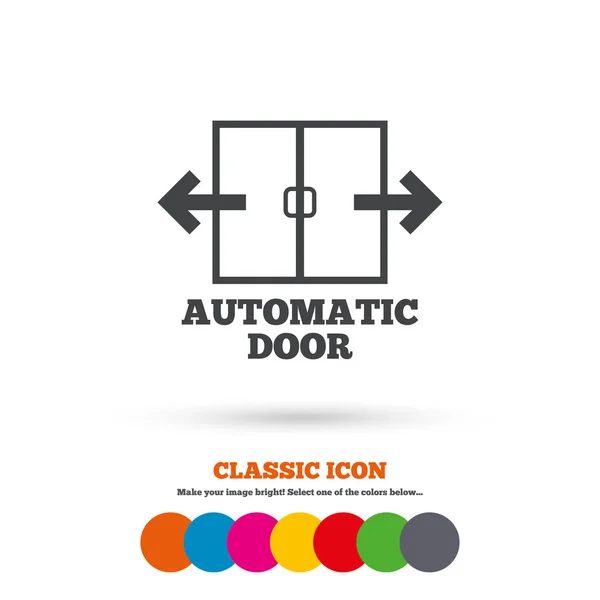 Señal de puerta automática icono . — Vector de stock