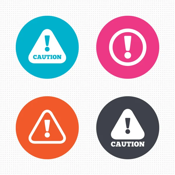 Attention caution signs. — Stock Vector