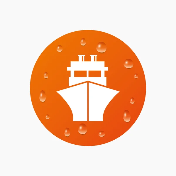 Schip of boot teken pictogram. — Stockvector