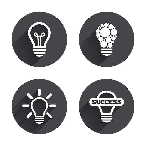 Lamp,  Energy saving icons set. — Stockový vektor