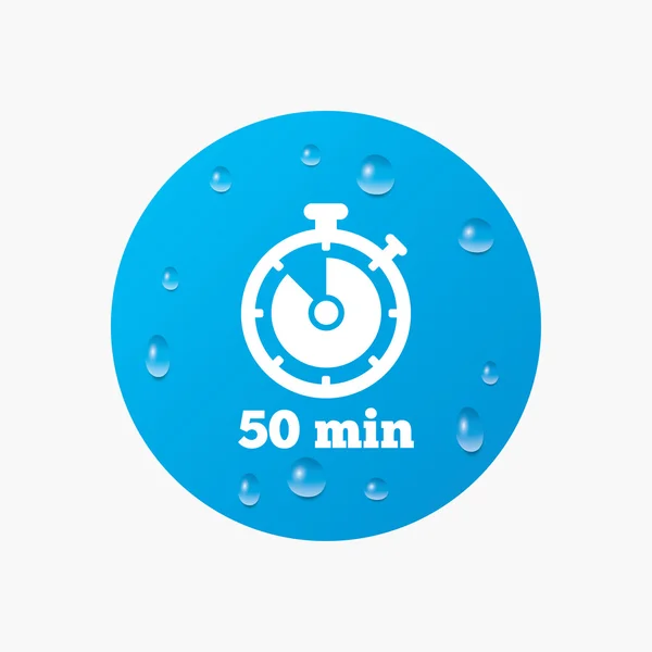 Timer sign icon. 50 minutes — Stock Vector
