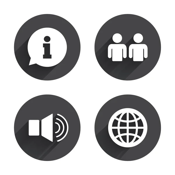 Comunicação, conjunto de ícones de fala — Vetor de Stock