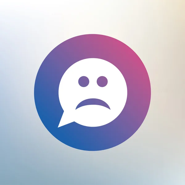 Triste icône de signe de visage . — Image vectorielle