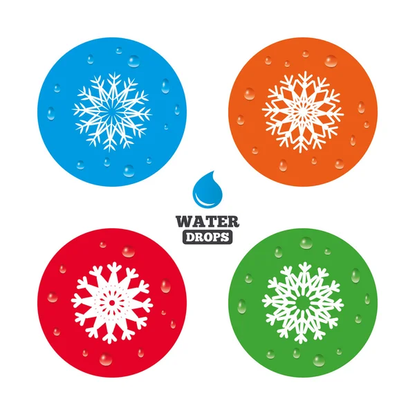 Snowflakes artistic icons. — Stock Vector