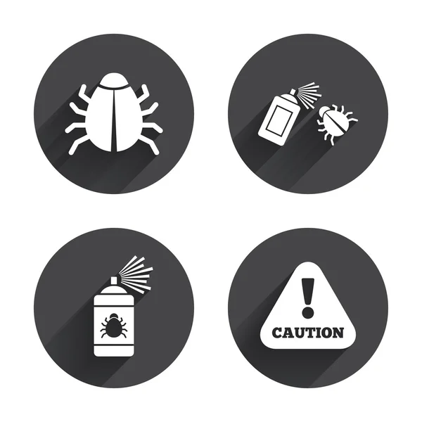 Désinfection des insectes, jeu d'icônes — Image vectorielle