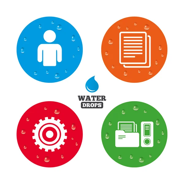 Accounting workflow icons. — Stock Vector