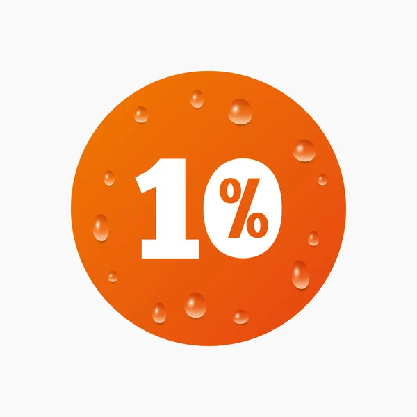 10 percent discount sign icon — Stock Vector