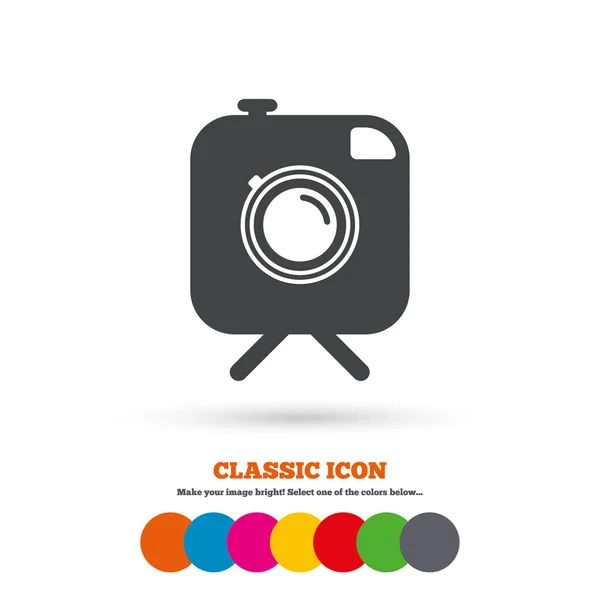 Hipster, Retro photo camera icon — стоковый вектор