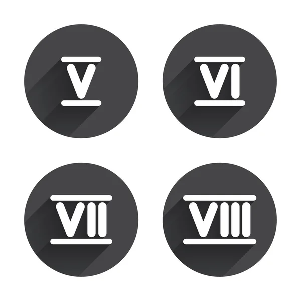 Roman numeral icons. — Stock Vector