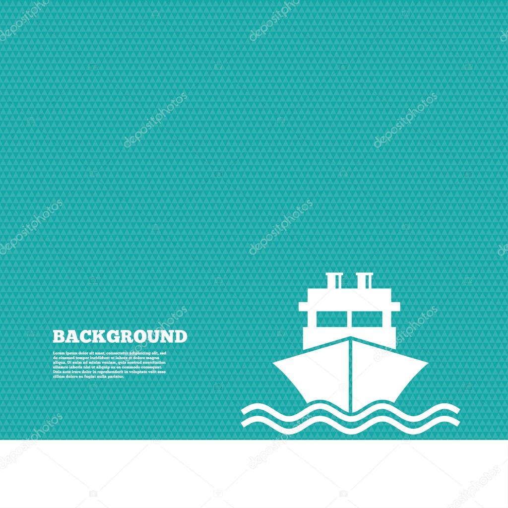 Ship or boat sign icon.