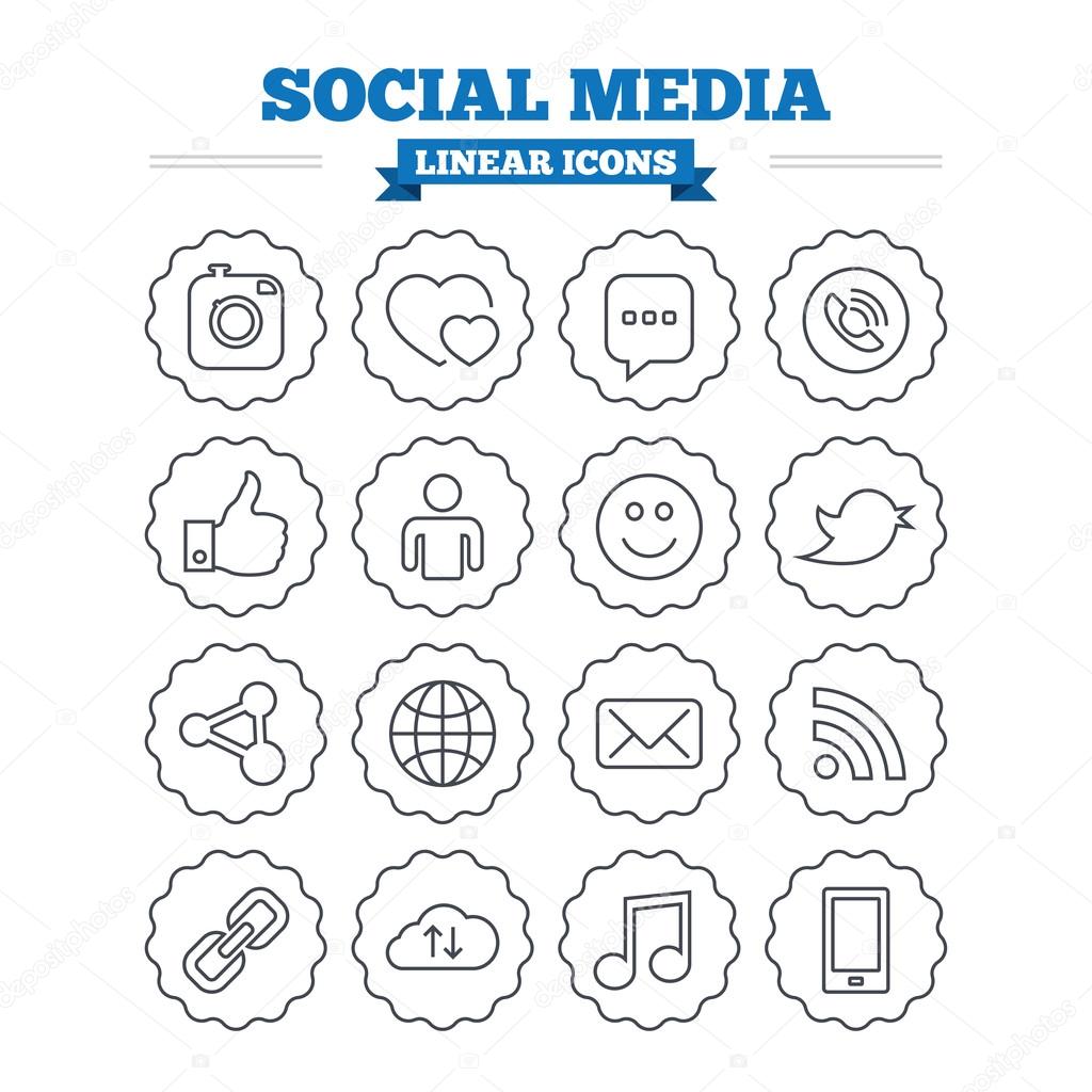 Social media icons set.