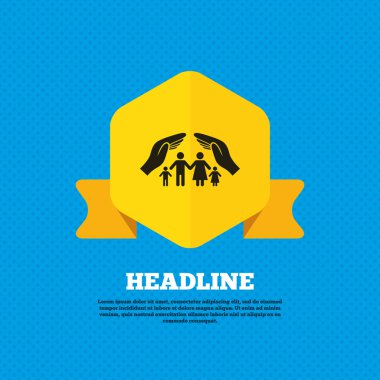 Family life insurance, protection icon