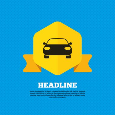 Araba simgesi. Teslimat taşıma sembolü.