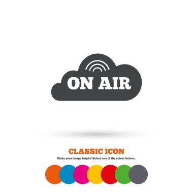 On air, Live stream icon. clipart