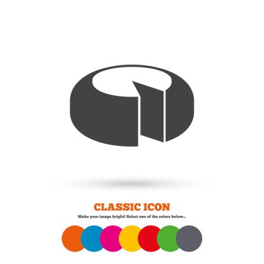 Cheese wheel, food icon