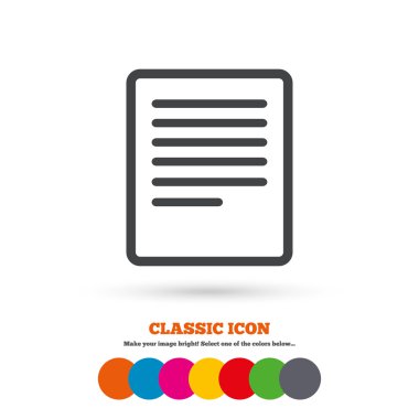 Text file, document icon