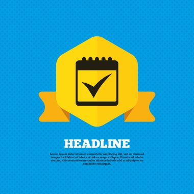 Calendar,   Check mark icon.
