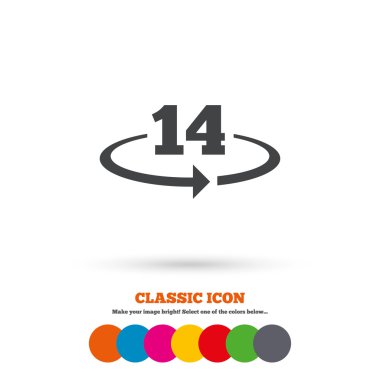 Return of goods, shopping icon