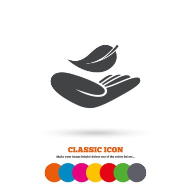 Nature insurance, protection icon