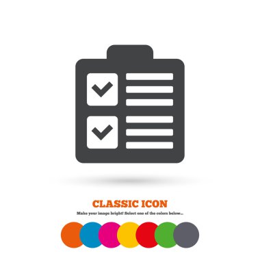 Denetim listesi denetim listesi sembolü.