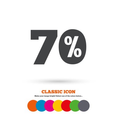 70 percent discount, sale icon