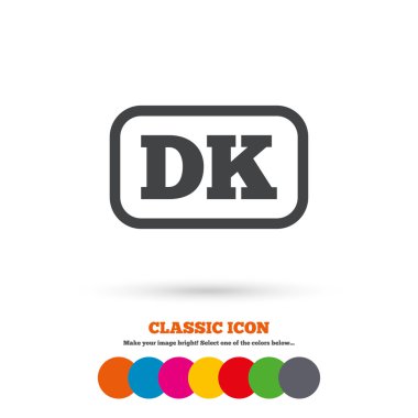 Danimarka, Danimarka dili, Dk simgesi .