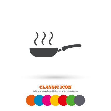 Frying pan, food icon clipart